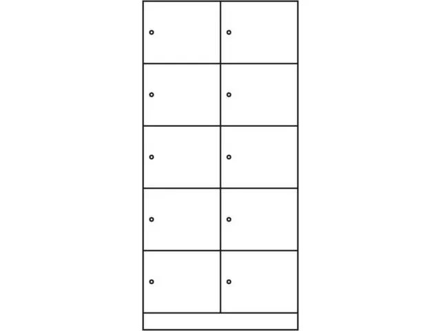 armoire multicases,corps RAL7021,face avant RAL7021