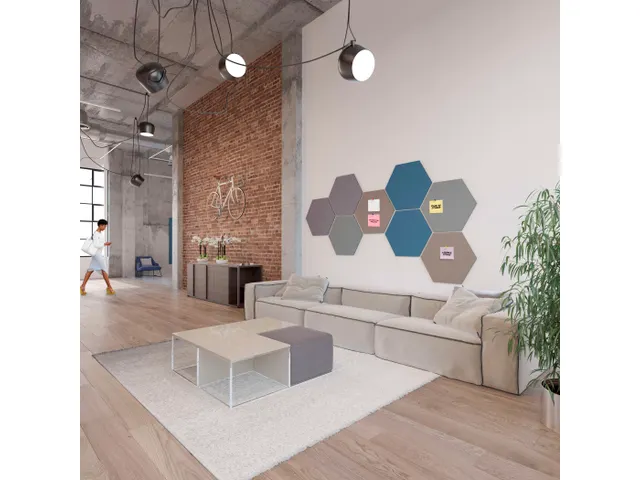 Panneau affichage hexagone code couleur 2166 Bulletin Ø 60cm