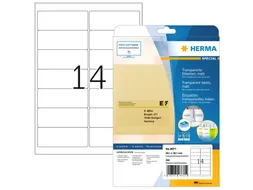 HERMA 8671 Transparante folie-etiketten Mat A4 99,1x38,1mm 350 stuks
