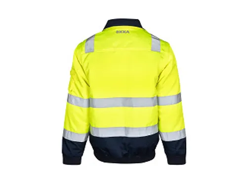 OXXA Agatha 0962 pilotjack maat 3XL fluor geel/marineblauw