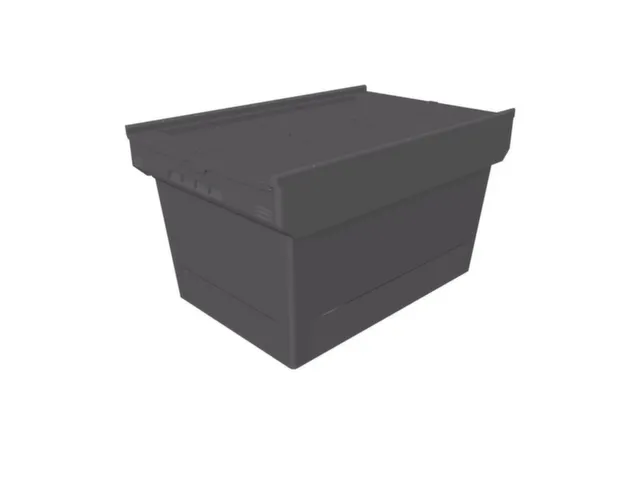 Herbruikbare containers HxLxB 340x610x400mm 58l PP-regeneraat zwart