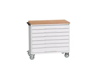 gereedschapswagen 980x1050x600mm multiplexblad 7 laden RAL7035 - 1