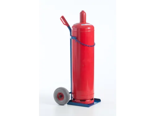 Flessenkar,draagverm. 100kg,propaangas 33kg fles,m. ketting,RAL5010