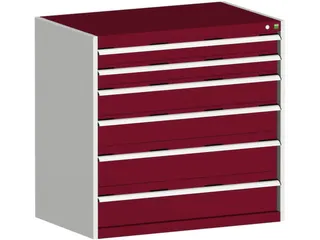 ladekast HxBxD 1000x1050x650mm 6laden zware lasten RAL7035 RAL5010 - 1