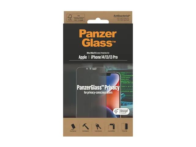PanzerGlass Privacy Screen Protector iPhone 14 | 13 | 13 Pro | Ultr