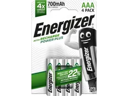 Energizer Batterij Power Plus AAA Oplaadbaar, Blister Van 4 stuks