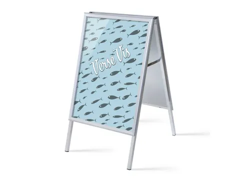 Stoepbord A1 complete set met print "Verse Vis"