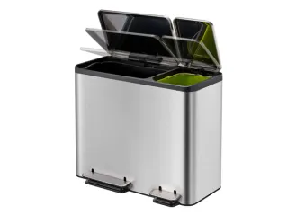 Ecocasa Recycler Pedaalemmer 30+15 Liter mat RVS - 8