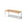 bureau HxBxD 740x1800x800mm blad beuken 4-voeten verkeerswit
