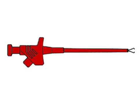 Flexibele Klemtestpen / Rood (Kleps 30)