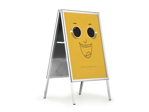 Stoepbord Aluminium Fold Outdooor A1 metaal zilver