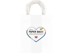 Tas met handvat Folia kraftpapier 110gr 18x21x8cm 20 stuks wit