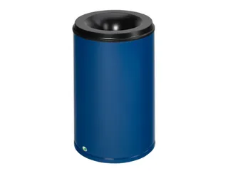 prullenmand zelfblussend 110 liter HxØ 750x465mm kop zwart blauw - 1