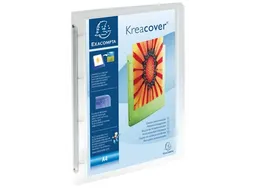 Personaliseerbare Ringmap Kreacover A4 Maxi 4 rings 30mm Transparant