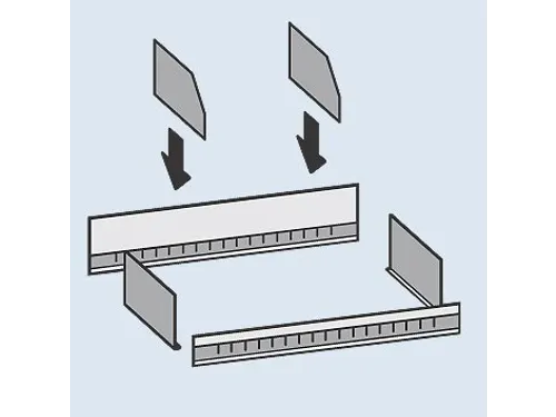 Verdeelschotten,HxBxD 110-200x1000x400mm,staal verzinkt