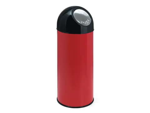 Afvalbak met pushdeksel en binnenemmer 55 Liter Rood