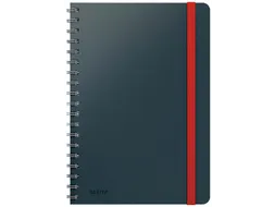 Notitieboek Leitz Cosy B5 lijn spiraal grijs
