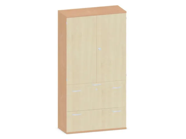 Kantoorkast 1920x1000x430mm Decor Romp Beuken Decor Front Esdoorn