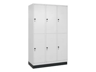 dubbeldekse locker,HxBxD 1950x1200x500mm,3x2vak.,vak B 400mm - 1