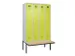 armoire vestiaire avec banc noir et blanc,HxlxP 2120x1200x815mm