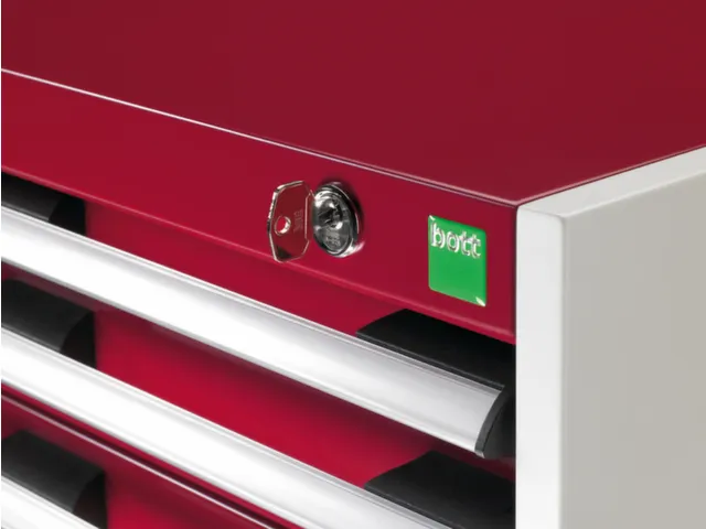 ladekast HxBxD 1000x1050x650mm 7laden RAL7035 front RAL3004