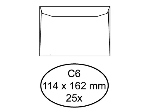 Envelop Quantore Bank C6 114x162mm 80gr Wit Gegomd