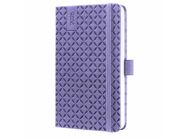 Weekagenda Flair A6 2026 (NL/FR/EN/DU) Dark Purple Hardcover