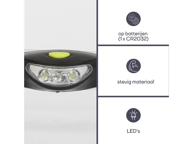 Hoofdlamp Met 3 Zeer Heldere Witte Leds