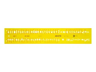 Lettersjabloon Aristo 7mm H-profiel schriftvorm B recht - 1