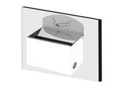 Wandasbak 125x 200x 125mm Achterwand Verzinkt Plaatstaal Wit