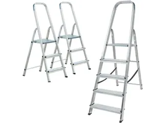 Set Trapladders,2X3Treden/1X5Treden,Eenzijdig,Aluminium - 1