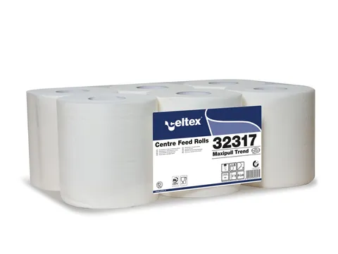 Poetspapier Celtex Centerfeed Midi 2-laags wit 108 meter krimp a 6 rol