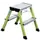 verrijdbaar vouwtrapje,aluminium,groen,bordes HxD 0,45x200m,2x2treden