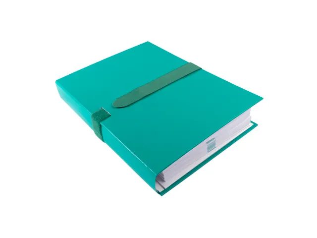 Chemise extensible balacron sans rabat sangle scratch - 24x32cm - Vert