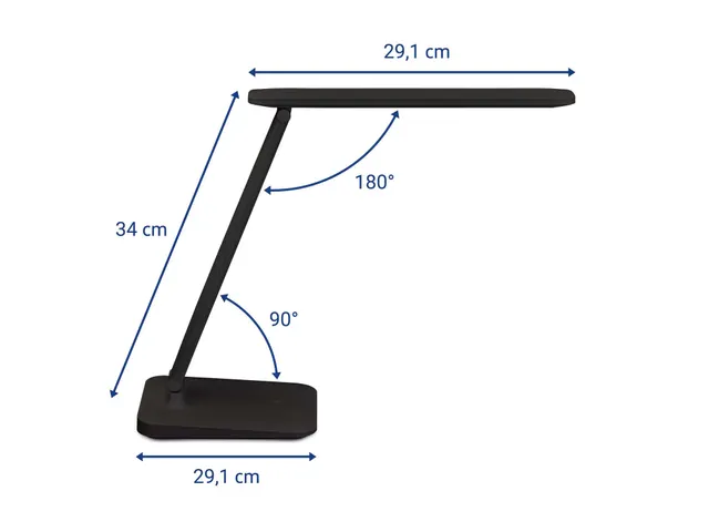 Bureaulamp Accu LED-tafelarmatuur MAULsally Vario Dimbaar Zwart