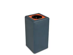 Circulaire Afvalbak BrickBin Plastic 65 Liter Grijs Oranje
