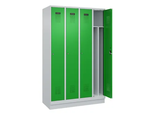 locker voor scheiding van kleding,HxBxD 1950x1200x500mm,4vak