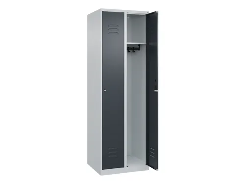 locker,HxBxD 1850x600x500mm,2vak,vak B 300mm,cil.-slot,staand op vloer