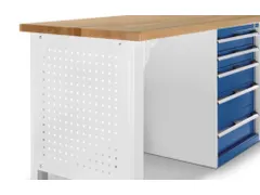 zijpaneel,v. werkbank,HxB 692x610mm,geperfor.,RAL7035