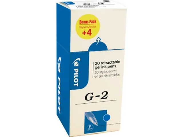 Pilot G-2 05 Gelroller Value Pack 16+4 Fijne Punt 0.5mm Blauw