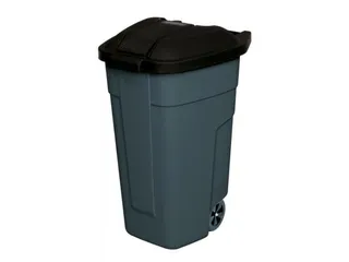 Afvalbak 100 Liter HxBxD 850x510x550mm Pp Romp en Deksel Antraciet - 1