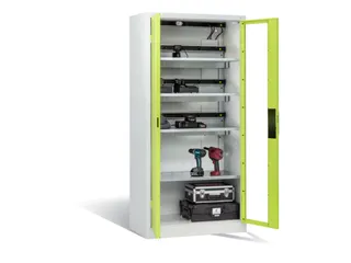 acculaadkast,HxBxD 1950x930x500mm,15stekkerdozen 230 V,ventilator - 2