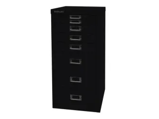 kantoor-ladekast HxBxD 590x279x380mm 8 laden romp + front zwart staal - 3