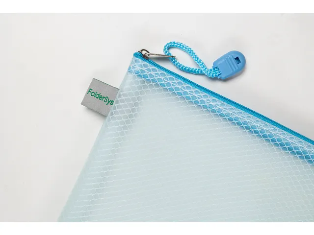 Pochette zip Foldersys EVA A4 bleu pastel