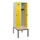 locker met bank,HxBxD 1950x600x815mm,2vak,vak B 300mm,draaigrendel