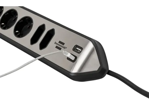 Stekkerdoos Brennenstuhl bureau Estilo 6 voudig inclusief 2 USB 2 m