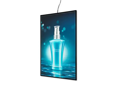Slide-in posterframe Slim A1 LED verlicht Zwart
