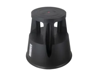 verrijdbaar opstapje,kunststof,RAL9005,trede Ø 283mm,3geveerde wielen - 4