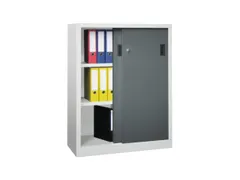 schuifdeurkast,HxBxD 1200x1000x500mm,RAL7035,front RAL7016