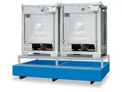 Opvangbak 2x Ibc Opvangvol. 1000l Staal 745x 2680x 1400mm Aftapbok